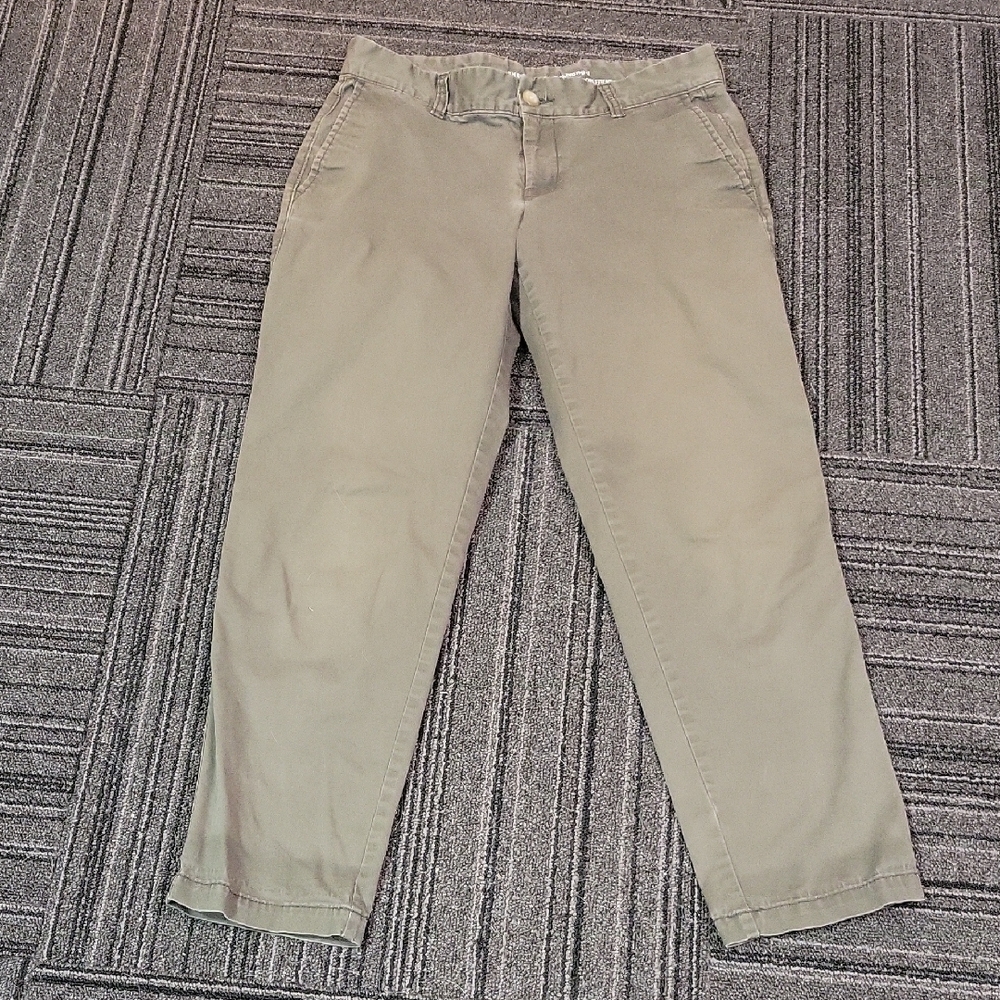 GAP Khaki Olive Green Girlfriend Pants, Size 2R